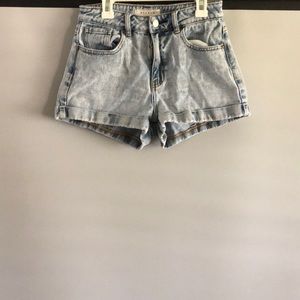 Two pairs of mom jean shorts